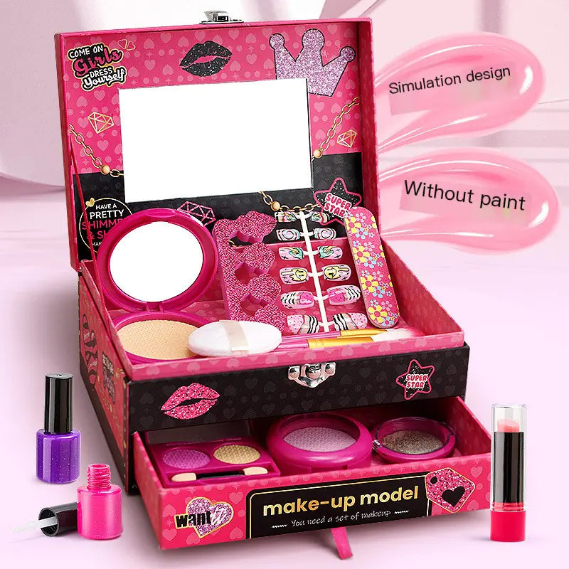 Kids' Makeup Toy Set with Carrying Case for Girls