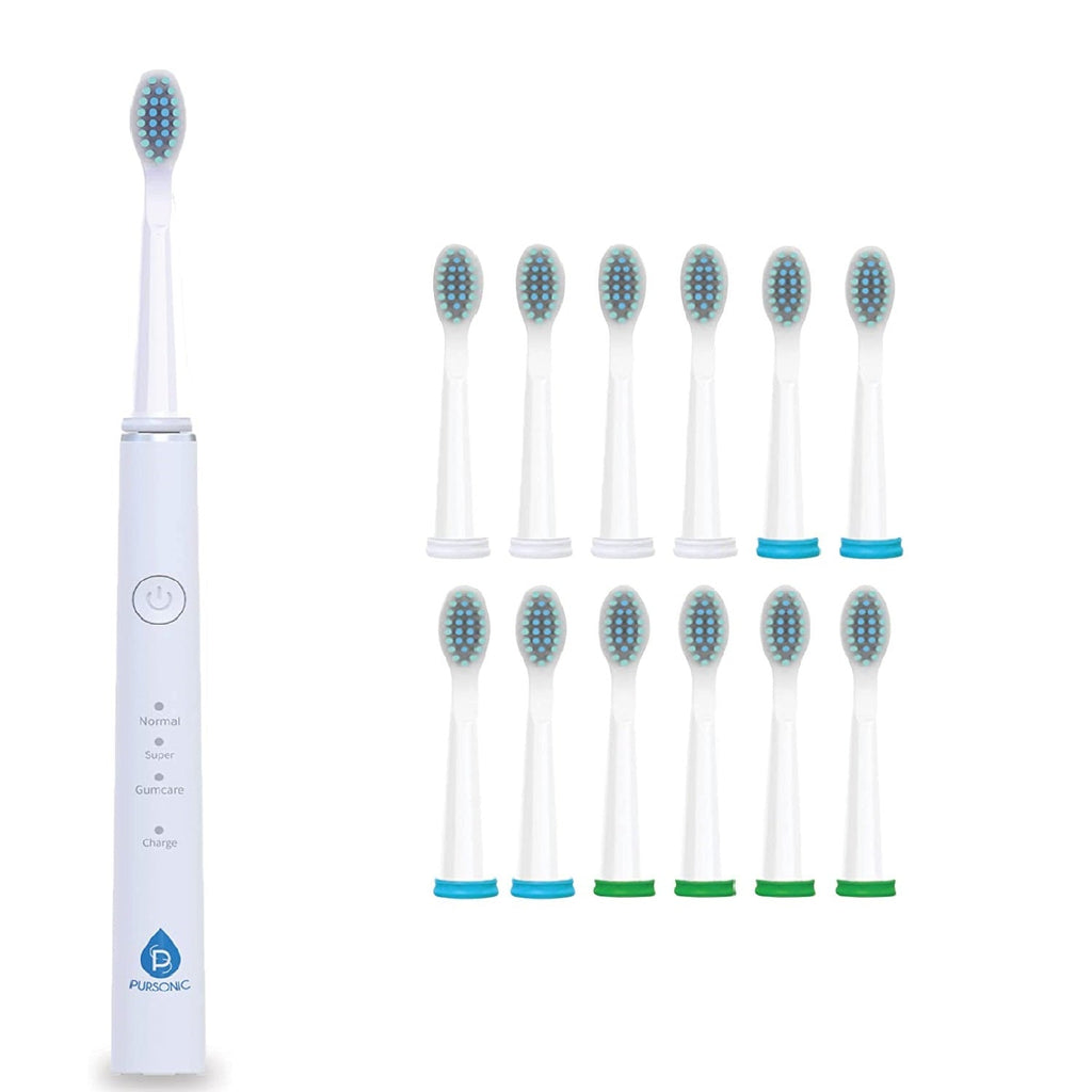 USB Rechargeable Electric toothbrush with 12 Brush Heads
