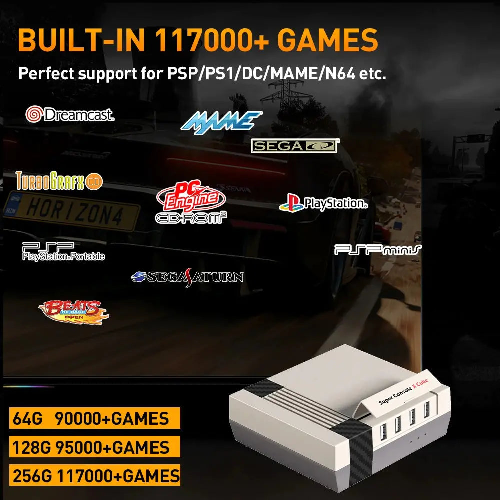 KINHANK Super Console X Cube - 117K Games & Emulators
