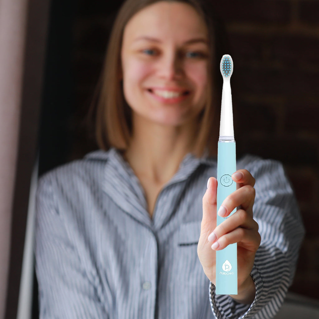 USB Rechargeable Electric toothbrush with 12 Brush Heads