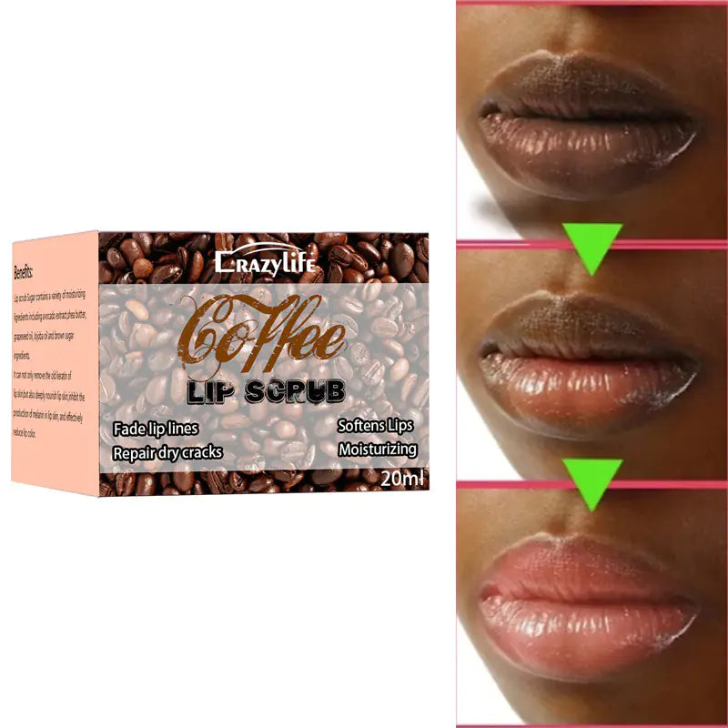 Crazylife Coffee Lip Scrub for Moisturizing Care