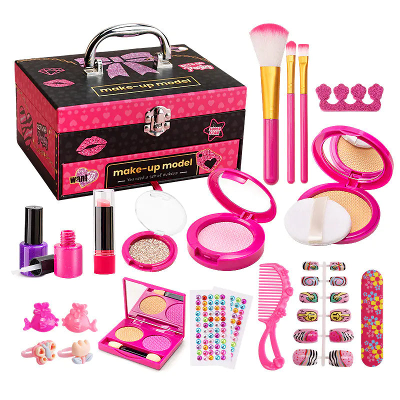 Kids' Makeup Toy Set with Carrying Case for Girls