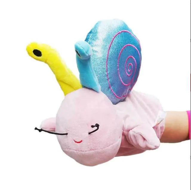 Hand Puppet Snail Plush Toy for Kids' Theater